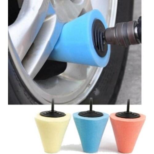 70% HOT SALES!!! Car Wheel Hub Polish Buffing Shank 6mm Polishing Sponge Cone Metal Foam Pad
