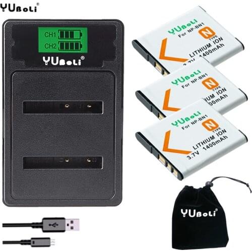 Bateria NP-BN1 NPBN1 NP BN1 Camera Battery + Dual USB Charger for SONY DSC TX9 T99 WX5 TX7 W390 W380 W350 W360 QX100 W370 W730