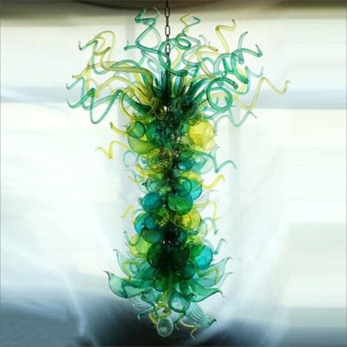 Antique Indoor Lighting Led Light Source Hand Blown Glass Chandelier for New House Decoration