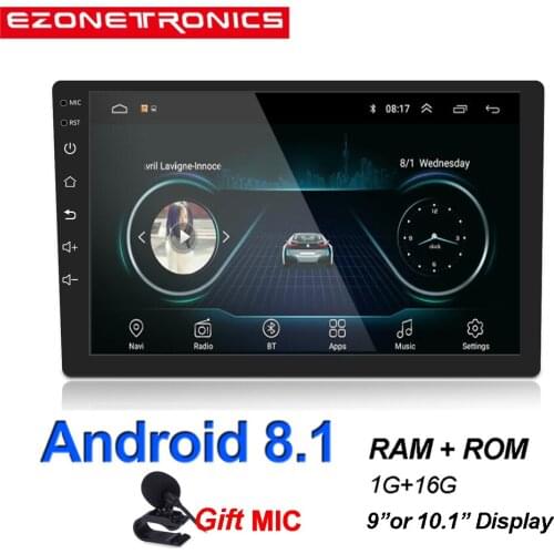 Auto Radio 2 Din Android 8.1 GPS Navigation Car Radio Car Stereo 9 / 10.1inch 1024*600 Universal Wifi Bluetooth USB Audio Player