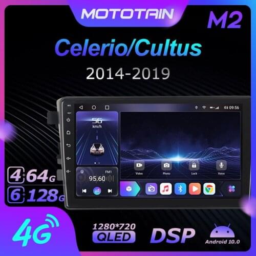 Mototain 6G+128G Android 10.0 Car Multimedia Radio Player for SUZUKI CELERIO/CULTUS 2014-2019 Auto video Head Unit 4G LTE SPDIF