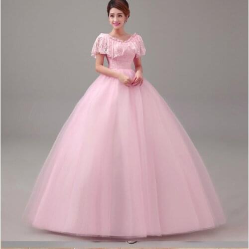 Free ship ruffled slash collar light pink lace long medieval dress Renaissance princess europe ball gown Victoria Belle Ball