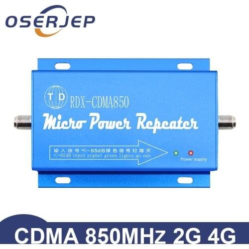 CDMA 850MHz Repeater 2G 3G 4G GSM CDMA Booster 850 Mobile/Cell Phone Signal Repetidor Amplifier