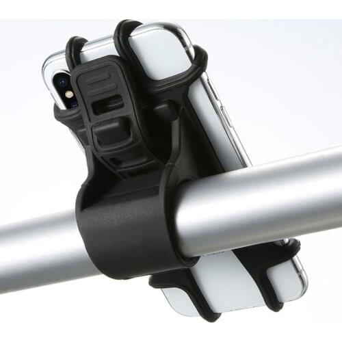 Bike Bicycle Mobile Phone Silicone Holder Motorcycle Handlebar Mount Holder For iPhone Samsung Xiaomi Huawei GPS Device