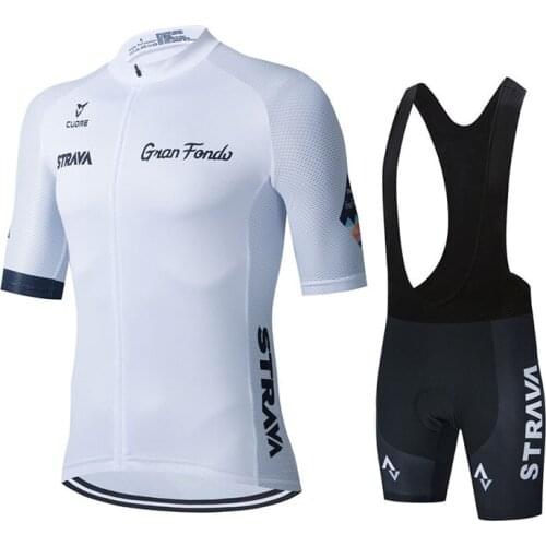 Cycling Jersey 2021 Strava Summer Team Bike Jersey Kit Breathable MTB Maillot Ropa Ciclismo Bib Shorts Men Cycling Clothing