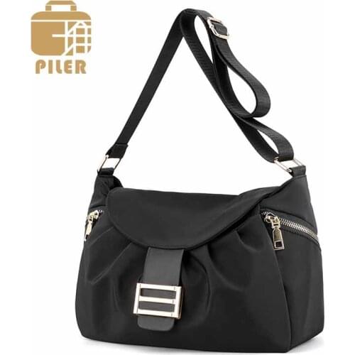 Elegant Waterproof Nylon Oxford Crossbody Bag for Women Shoulder Bag Travel Messenger Bag Luxury Designer Handbag and Purse