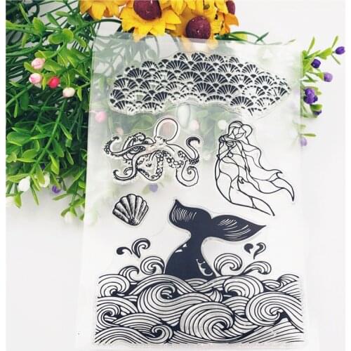 Hot selling Ocean World alphabet transparent clear stamp / silicone seal roller stamp DIY scrapbook album / card production