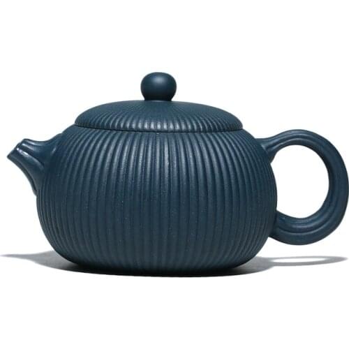 Yixing Purply Clay,Teapot Chinese Zisha Pots Mud,Drinkware,Teaware,Suit Green Tea,Dark,Black,Handmade Author