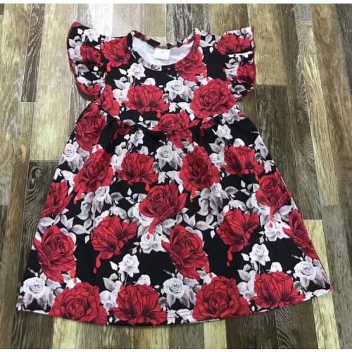 Lovely Popular Kids clothing Little Baby Girl Sweet Lemon Fruit Full Print Pink Summer Pearl Dress