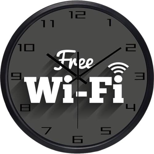 Creative Free Wi-Fi Shop Fashion Wall Clock Modern Home Decoration Watch Wall Warranty 10 Years Silent