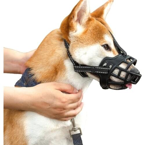 Soft Pet Dog Muzzle Mouth Cover Anti Bark Bite Chew Muzzle for Dog Training Supplies Small-Large Dogs Mask Adjustable Mouth