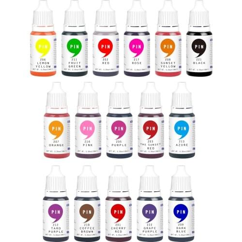 16PCS Edible Dyes 16 Colors 10ML/Bottle Food Pigments For Cream Pastry Confectioner Macaron Cake Dyes