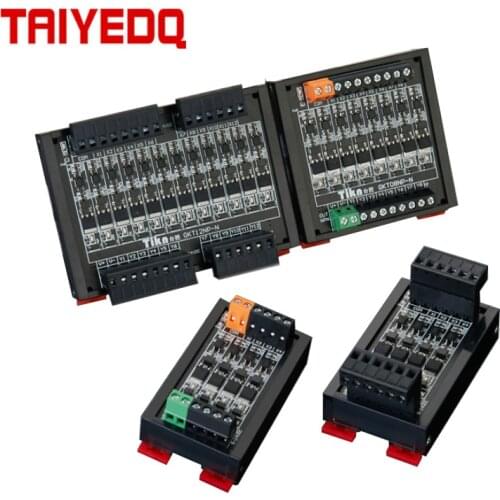 Din Rail PLC DC Amplifier Board Transistor Output 4/8/12/16 NPN/PNP Compatible 5V-24V Optical Lotus Isolation anti-interference