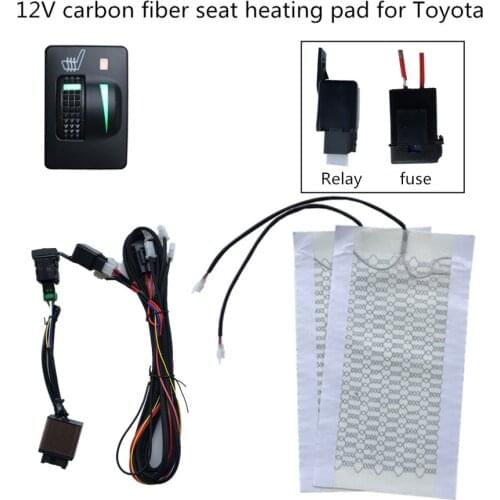 Car seat heater 12V heating fit Prado,Corolla,RAV4,Reiz,Yaris,Camry,Crown EZ,Vios,Venza,Alphard,Scion General seat heating