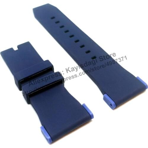 28mm Navy Blue Rubber Watch Band / Strap Compatible for Puma Ultrasize PU103981006 , PU103461021 , PU103911009 , PU103461005