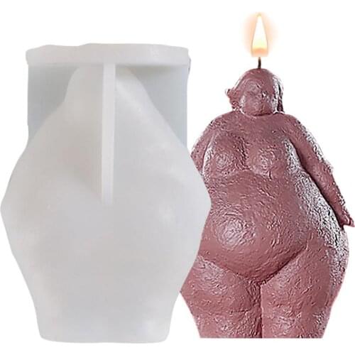 DIY Corpulent Women Candle Silicone Mold Plaster Aromatherapy Decoration Torso Aromatherapy Candle Making tool