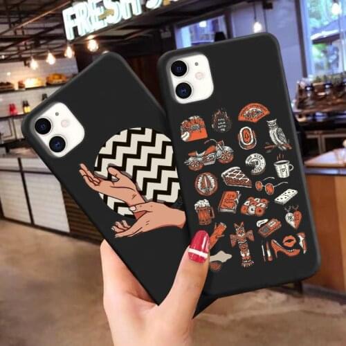Twin Peaks Fire Walk With Me black TPU soft Silicone Cover Phone Case For Iphone 11 pro max 12pro max X XR XS Max 12mini case