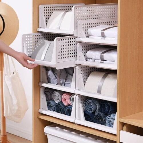 Foldable Drawer Storage Bin Detachable Bedroom Space Saving Cabinet Wardrobe Finishing Classification Organizer Sundries Shelf