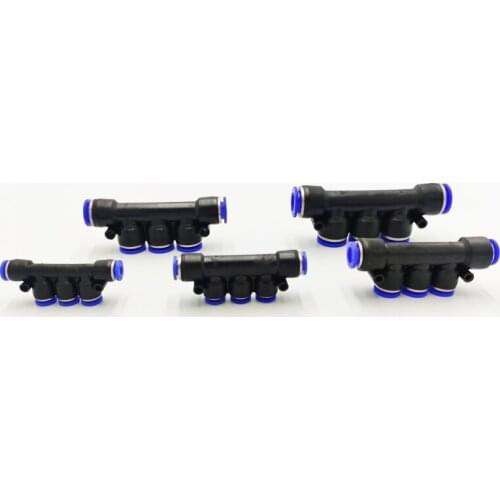 Pneumatic fittings PK water pipes pipe connector 4-12mm plastic hose quick couplings Five Port air Straight Gas