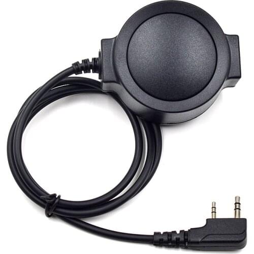 2 Pin Walkie Talkie Tactical Big PTT Cable for Kenwood TK2107 Baofeng UV-6R UV 5R BF-888S UV-B5 UV-S9 Ham Radio Hunting CS