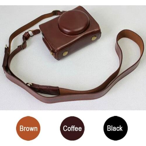 High Quality PU Leather Camera Case Bag Grip strap for Panasonic LUMIX DMC-LX10