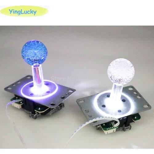 Yinglucky arcade 5 V LED joystick colorido luces iluminadas joystick SANWA tipo 5 pin joystick para Arcade Juego de pesca