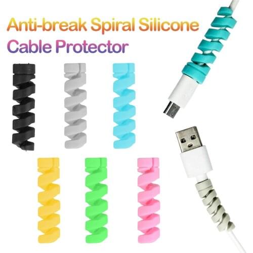 10 PCS Protector Data Cable Sleeve For Phones Charging Cable Holder Cover Cable Winder Clip USB Charger Cord Cables Organizer