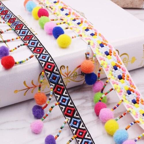 5 Yards DIY curtain and apparel tassel trim and fringe edge 2 colors available