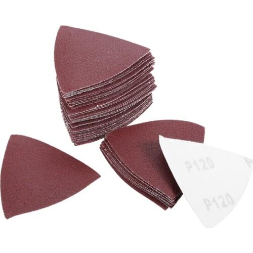 60pcs Red Sandpaper Grit 120 Grinding Polishing Sanding Sheets 80mm Hook and Loop Sander Grinder Paper Abrasive Tool