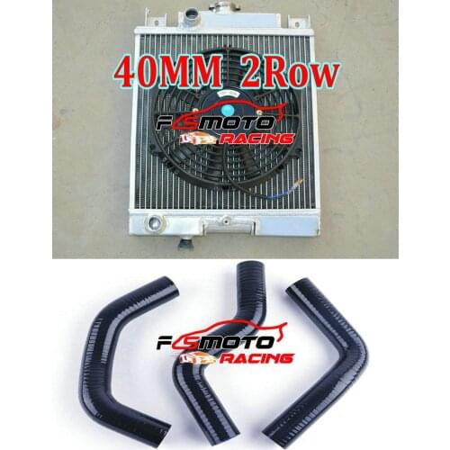 Aluminum Radiator + Silicone Hose + FAN For Suzuki Swift G13 GTI GA GL GLX GS GT L S Cultus Forsa II SF MK2/3 1.3L 1989-2004
