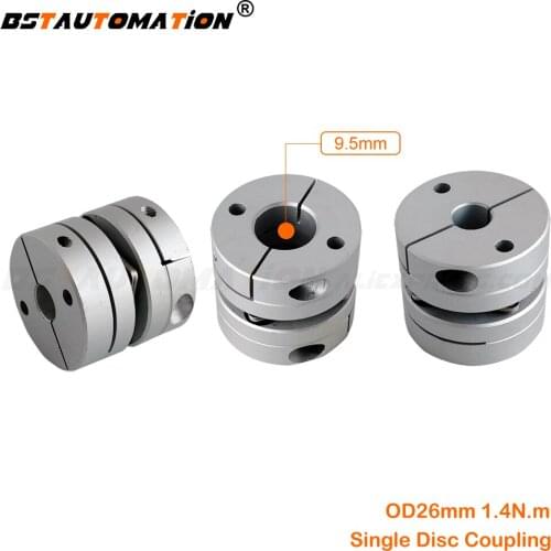 CNC shaft disk Coupler 3pcs/lot 9.5mm to 8mm 9mm 9.5mm 10mm 26mm 1.4N.m Screw Rod Stepper Servo Motor disc Coupling