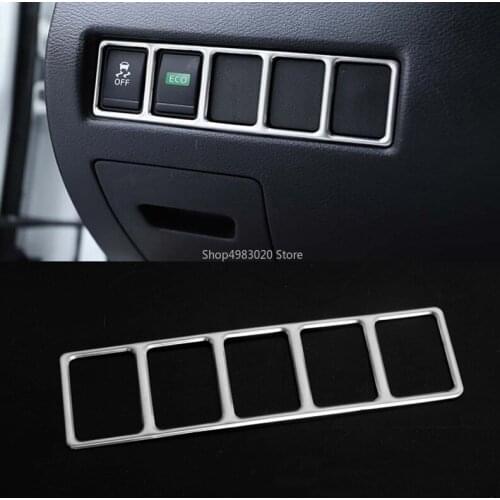 For Nissan Murano 2015 2016 2017stainless steel Auto Iterior Headlight Switch Control Button Cover Insert Badge Trim Panel Cover
