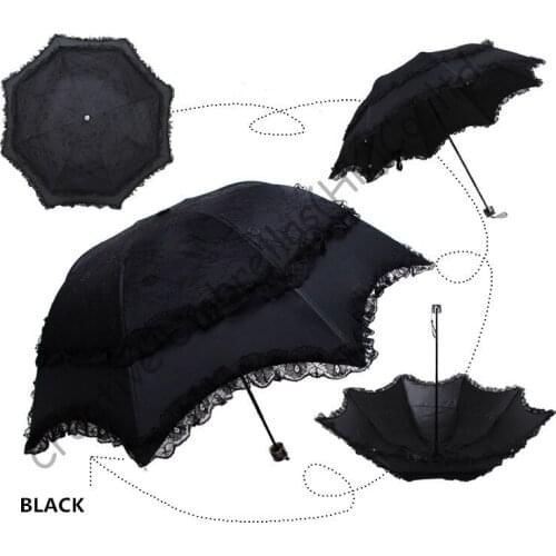 Double layers,UPF>50+ Arched Korea Parasols,black coating 2 times,sunshade,nylon embroidery,bag parasol,mixture UV protecting