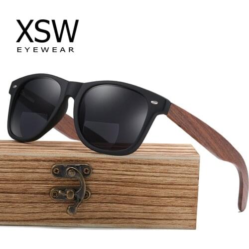 GM Transition Photochromic Sun Reading Glasses Men Women Wooden Frame Bifocal Progressive Presbyopia Glasses 1.0 2.0 3.0 4. 0