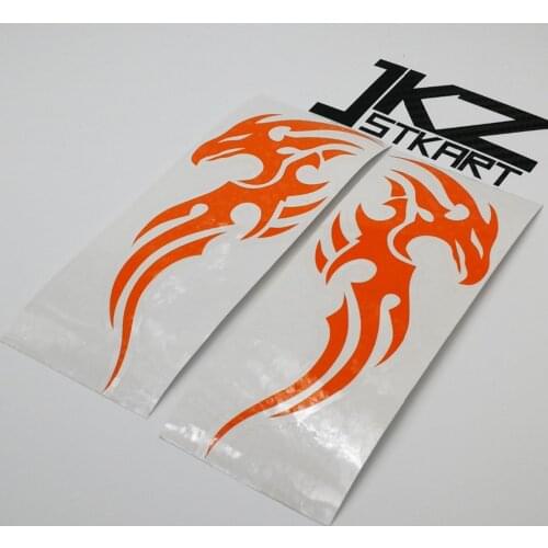 JKZ STKART A Pair of Symbol Dragon ii Vinyl Die Cut Decals 15 x 5 cm ATV Motor Bike Laptop Helmet Decorated Stickers