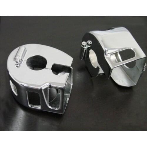 CHROME SWITCH HOUSING COVERS for Kawasaki Vulcan VN 1500 1600 Classic Nomad Yamaha V-Star 650 Classic Silverado