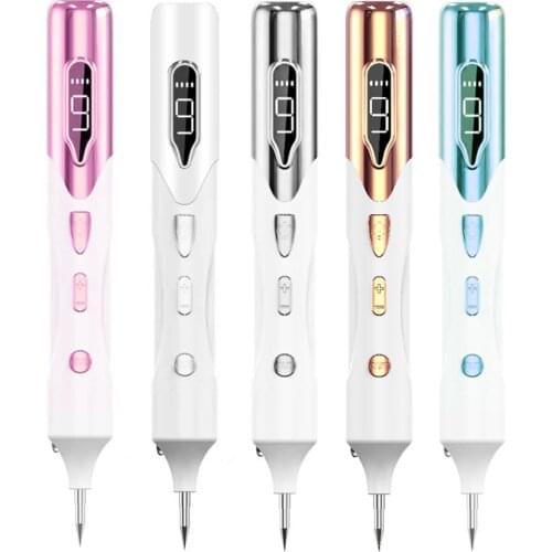 LCD 9 Level Laser Plasma Pen Mole Tattoo Freckle Wart Tag Removal Pens Dark Spot Remover Skin Care Tools Women Beauty Instrument