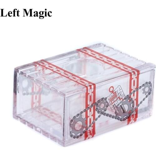 IQ Box Magic Tricks Can't Open The Transparent Box Magic Trick Props Secret Drawer Brain Teaser Educational Toys