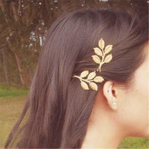 Small Fresh Blonde Hair Clip Geometric Hairpin Style Fresh European And American Retro Word Clip Hair Accessories