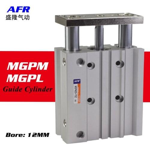 MGPM12-200Z MGPM12-175Z Thin cylinder with rod Three axis three bar Pneumatic components 12mm bore MGPL12-175Z MGPL12-200Z