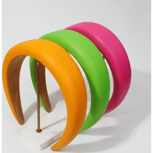 Fashion Sponge Hair Band Thicken Broadside Solid Candy Color Soft Hair Hoop Headbands Designer Hair Accessories For Women Girls