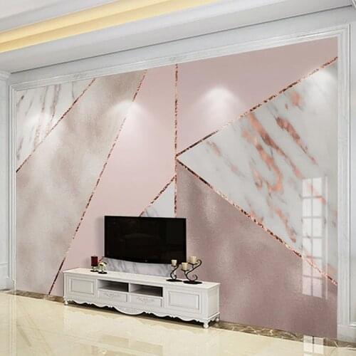 Custom 3D Wall Mural Wallpaper Modern Abstract Geometric Marble Wall Paper Living Room TV Sofa Bedroom Fresco Papel De Parede 3D