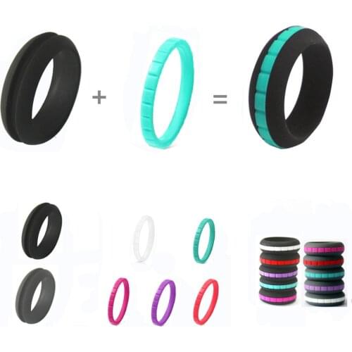 New 8mm DIY Silicone Rings for Men Women Wedding Bands Rubber Finger Rings Sport ECO-Friendly Silicon Rings Gifts