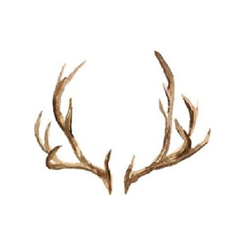 40MM×30MM new product tattoo stickers waterproof and durable simulation female antlers elk color