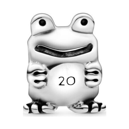 Limited Edition20th Anniversary Frog Chram 925 Sterling silver Charms fit Pan Bracelets DIY For Women jewelry