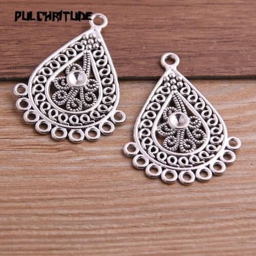 5PCS 31*42mm New Product Water Droplets Charms Connector Jewelry Metal Alloy Jewelry Marking