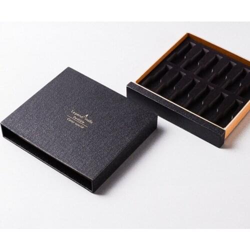 Custom Black Matte Lamination Logo Drawer Box,Luxury Magnetic Gift Box with Magnet Closure ---PX10528