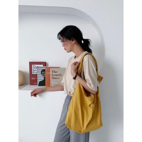 Leisure Women Crossbody Bags New High Capacity Canvas Shoulder Bag Female College Style Solid Color Messenger Tote Bag
