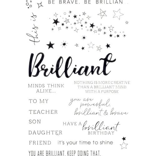 Clear Stamps Brave Be Brillian My Friend Scrapbooking Material HOOK Photo Cards Account Rubber Stamper Transparent Stamp Sellos