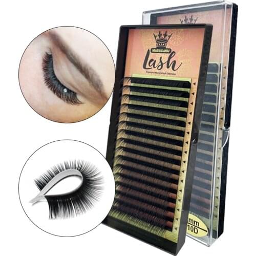 High quality 16rows russian volume eyelash extensions custom logo individual eyelash extension 8-20mm lenth eyelash extensions